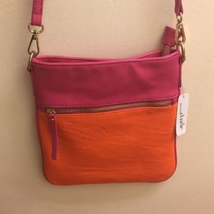 Dual toned crossbody purse